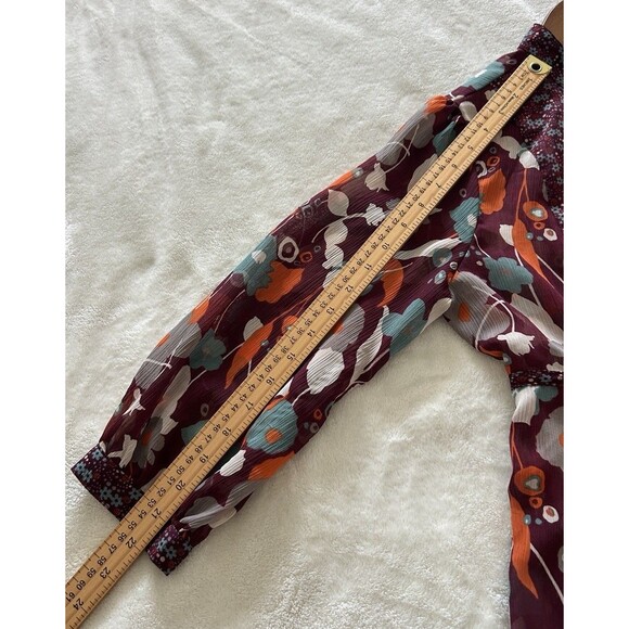 Vintage Forever 21 Shirt Large Baby Doll Flowy Sheer Tunic Boho Festival Cottage - Picture 9 of 11